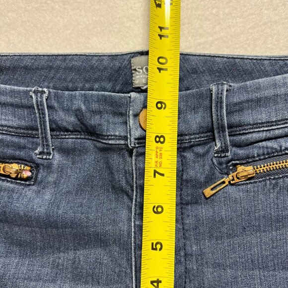 Soho New York & Co. Womens Skinny Blue Denim Jeans Size 8 Zipper Pockets Stretch - Picture 10 of 10